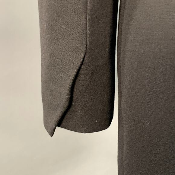 VERSUS by GIANNI VERSACE 8 Black Virgin Wool Nehru Collar Hidden Buttons Coat - Picture 4 of 8